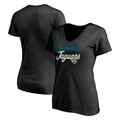 Jacksonville Jaguars  Women's Long Stride V-Neck T-Shirt