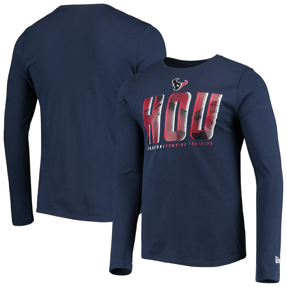 Houston Texans New Era Combine Authentic Static Abbreviation Long Sleeve T-Shirt