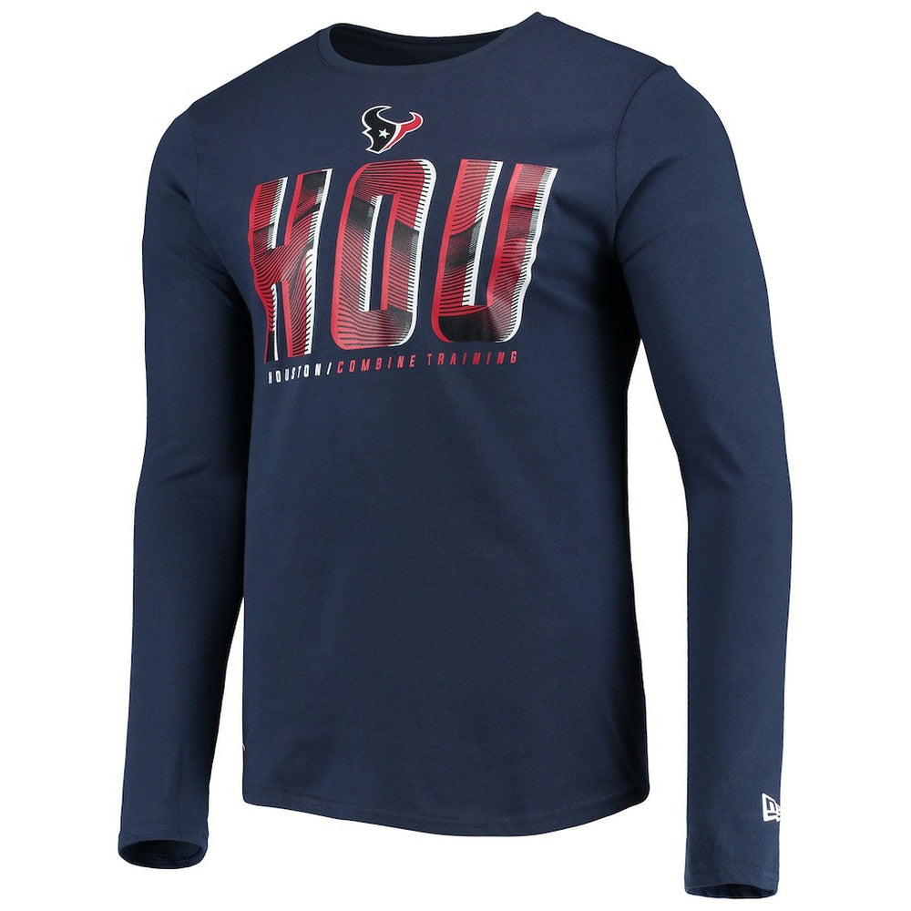 Houston Texans New Era Combine Authentic Static Abbreviation Long Sleeve T-Shirt