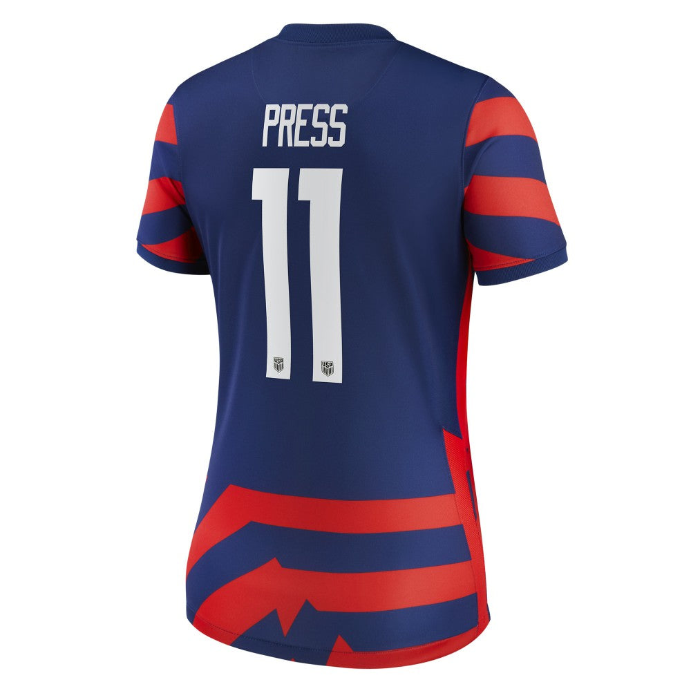 Christen Press USWNT 2021/22 Away Vapor Match Jersey Blue - Nike