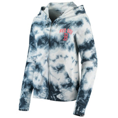 Boston Red Sox New Era Women's Tie-Dye Fleece Full-Zip Hoodie | MLB Sale