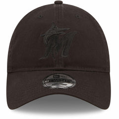 Miami Marlins New Era Black On Black Core Classic 2.0 9TWENTY Adjustable Hat | MLB New