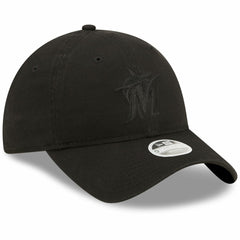 Miami Marlins New Era Women's Black on Black Core Classic II 9TWENTY Adjustable Hat | MLB On Sale