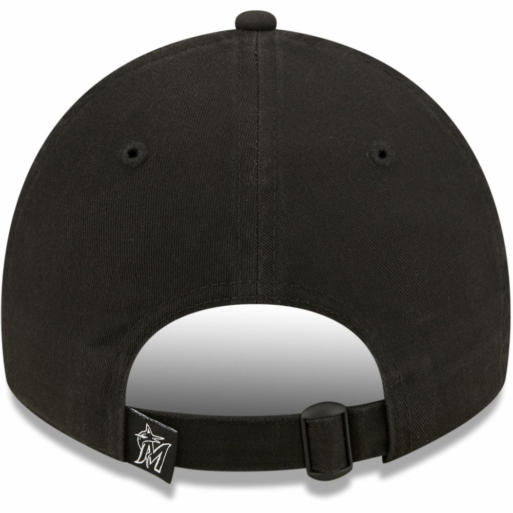 Miami Marlins New Era Women's Black on Black Core Classic II 9TWENTY Adjustable Hat | MLB On Sale
