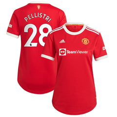 Facundo Pellistri Manchester United Women's 2021/22 Home Replica Player Jersey Red - Adidas