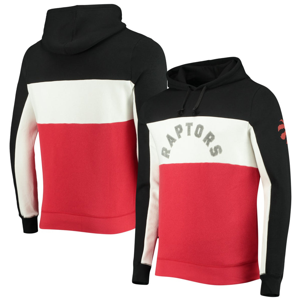 Toronto Raptors Junk Food Wordmark Colorblock Fleece Pullover Hoodie Online