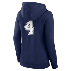 Dallas Cowboys Fanatics Dak Prescott  Women's Player Icon Name & Number V-Neck Pullover Hoodie