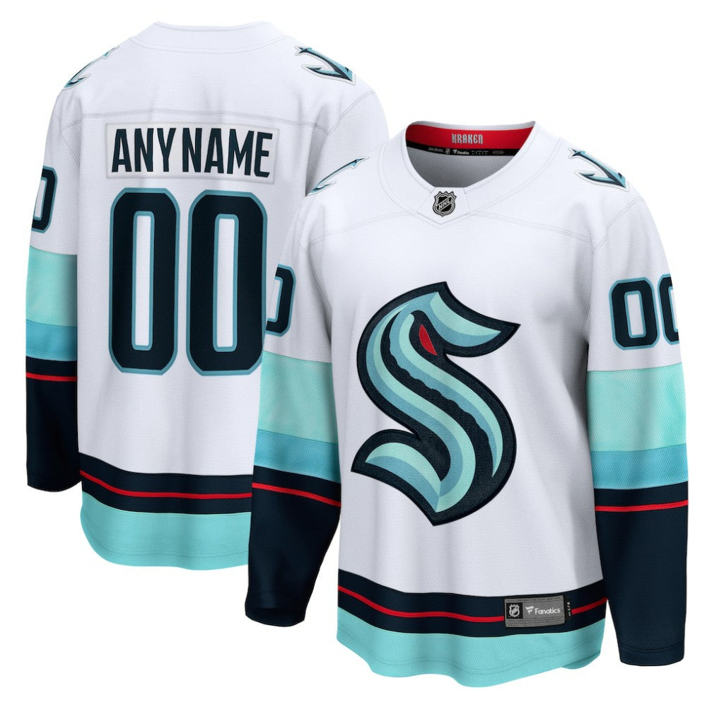 Seattle Kraken Fanatics Away Breakaway Custom Jersey Outlet