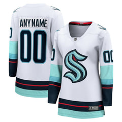 Seattle Kraken Fanatics Women's Away Breakaway Custom Jersey Sale