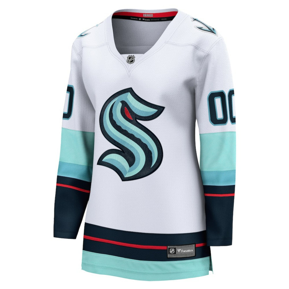 Seattle Kraken Fanatics Women's Away Breakaway Custom Jersey Sale