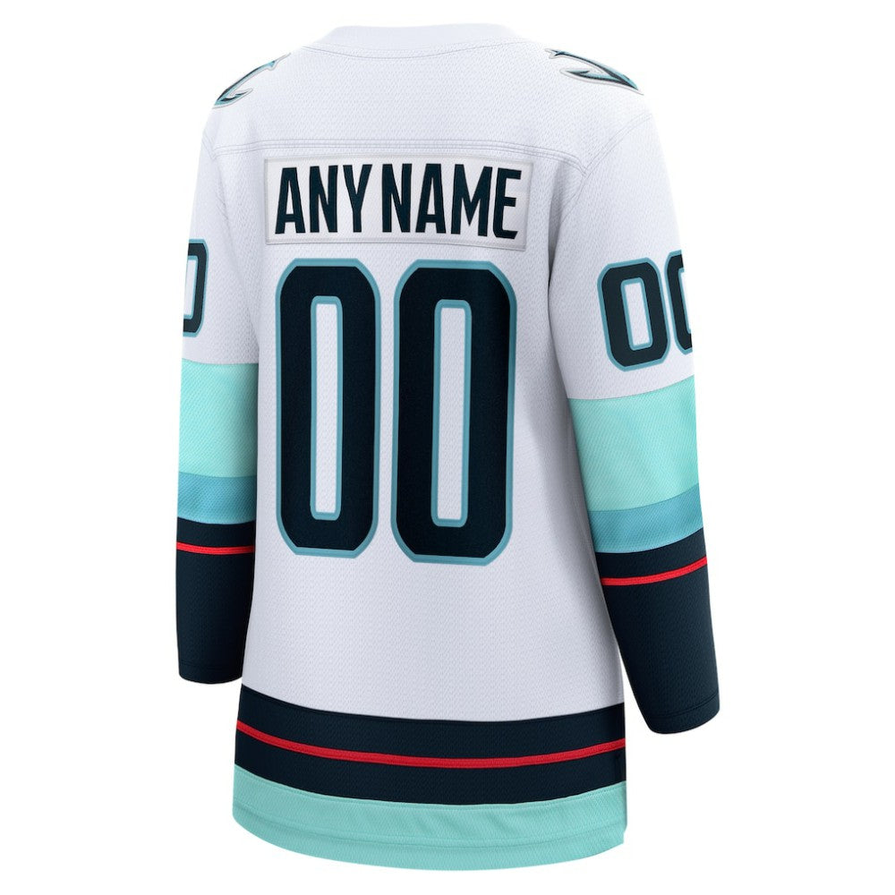 Seattle Kraken Fanatics Women's Away Breakaway Custom Jersey Sale