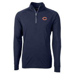 Chicago Bears  Cutter & Buck Adapt Eco Knit Quarter-Zip Pullover Jacket