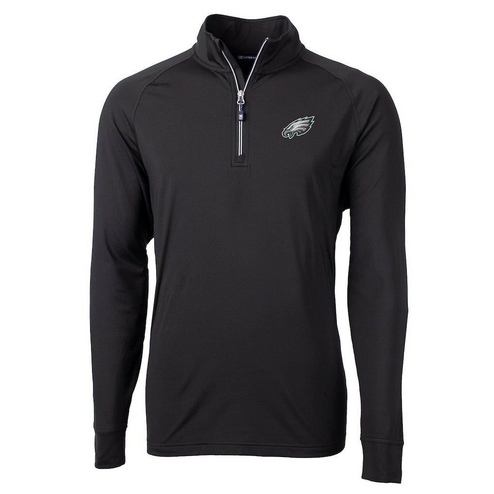 Philadelphia Eagles  Cutter & Buck Adapt Eco Knit Quarter-Zip Pullover Jacket