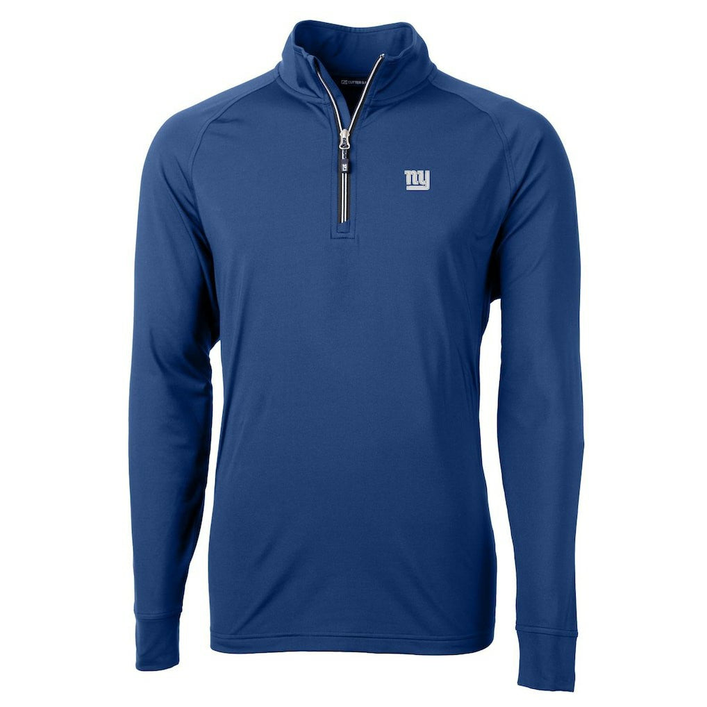 New York Giants  Cutter & Buck Adapt Eco Knit Quarter-Zip Pullover Jacket