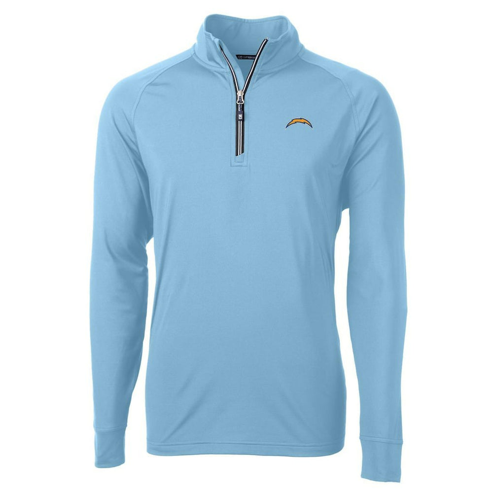 Los Angeles Chargers  Cutter & Buck Adapt Eco Knit Quarter-Zip Pullover Jacket