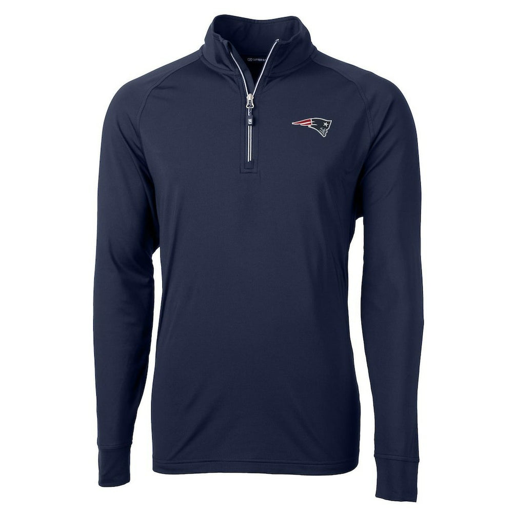 New England Patriots  Cutter & Buck Adapt Eco Knit Quarter-Zip Pullover Jacket