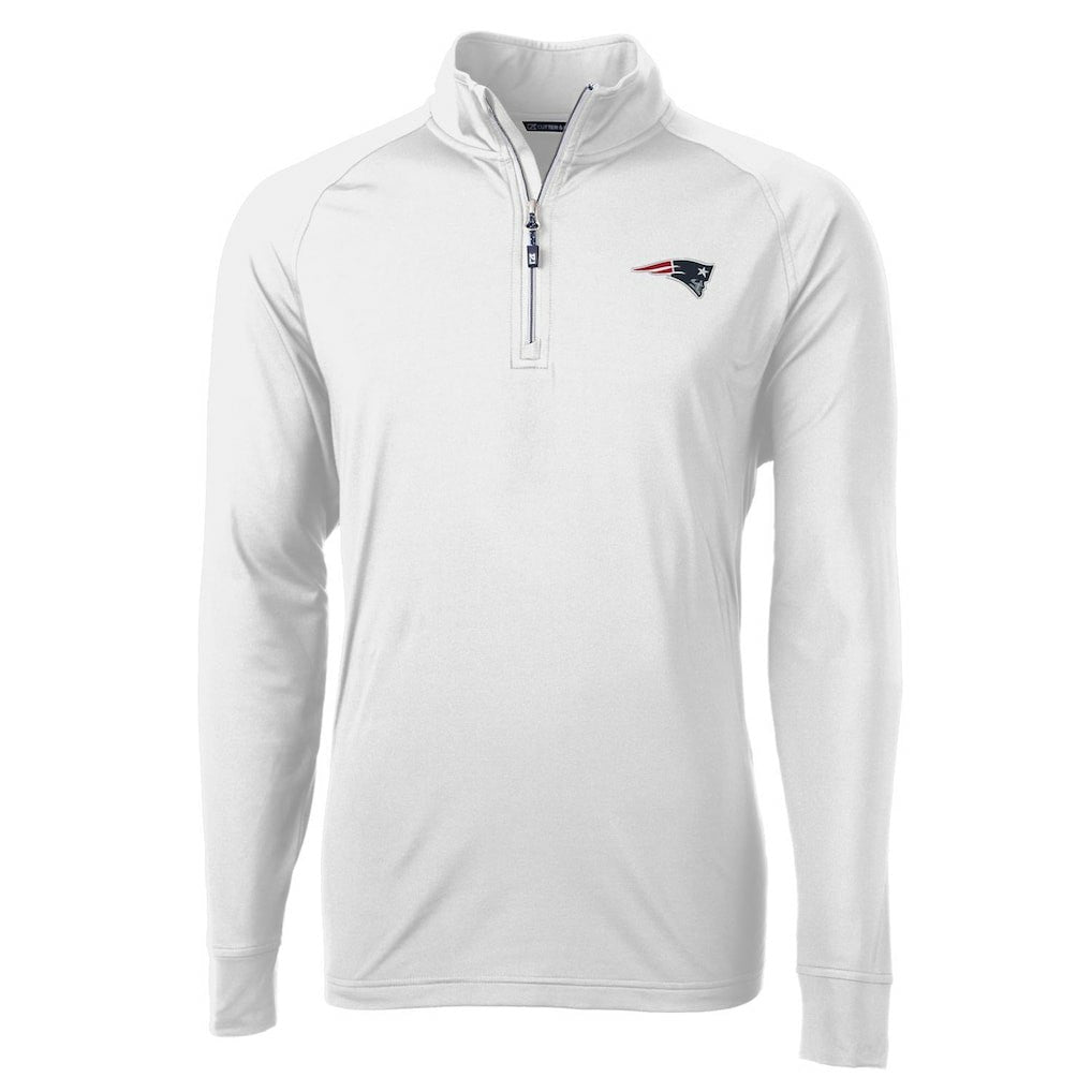 New England Patriots  Cutter & Buck Adapt Eco Knit Quarter-Zip Pullover Jacket
