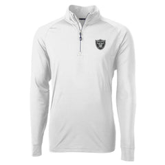 Las Vegas Raiders  Cutter & Buck Adapt Eco Knit Quarter-Zip Pullover Jacket