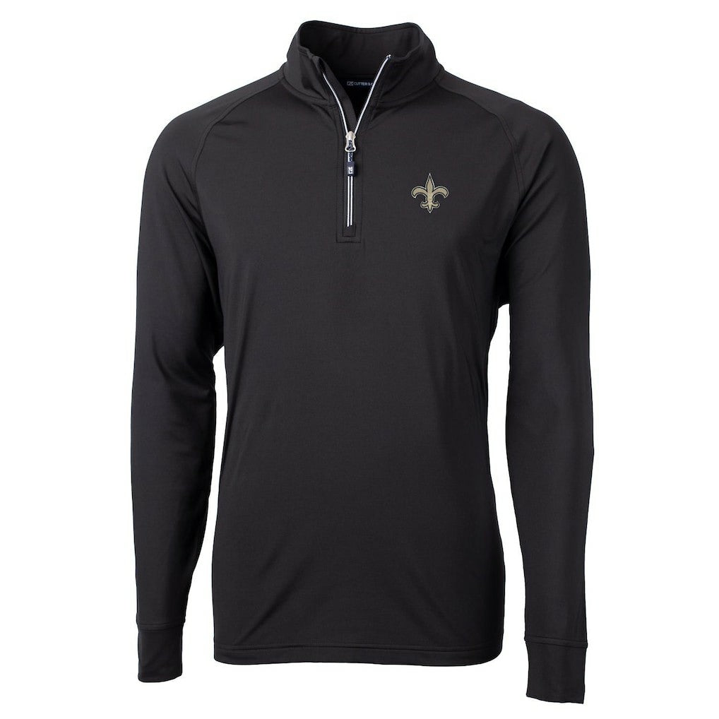 New Orleans Saints  Cutter & Buck Adapt Eco Knit Quarter-Zip Pullover Jacket