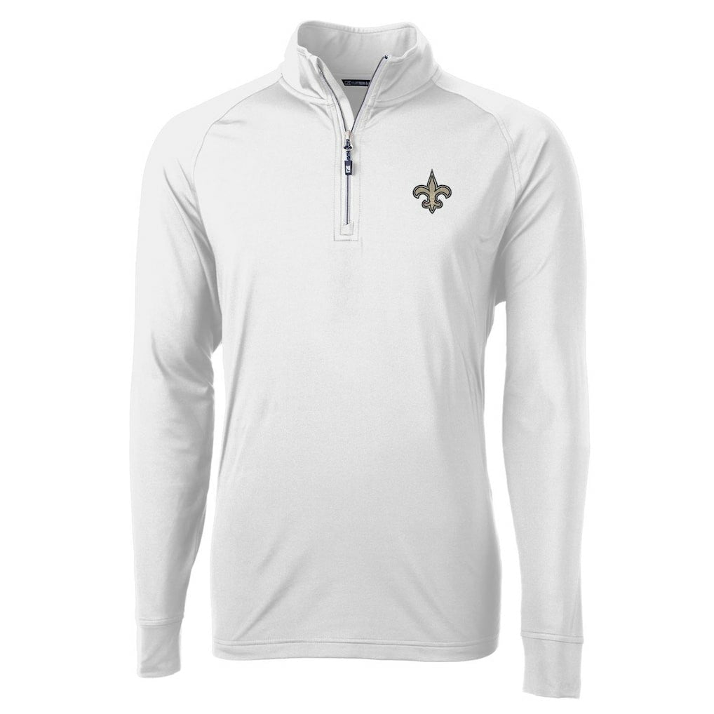 New Orleans Saints  Cutter & Buck Adapt Eco Knit Quarter-Zip Pullover Jacket