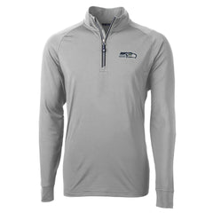 Seattle Seahawks  Cutter & Buck Adapt Eco Knit Quarter-Zip Pullover Jacket