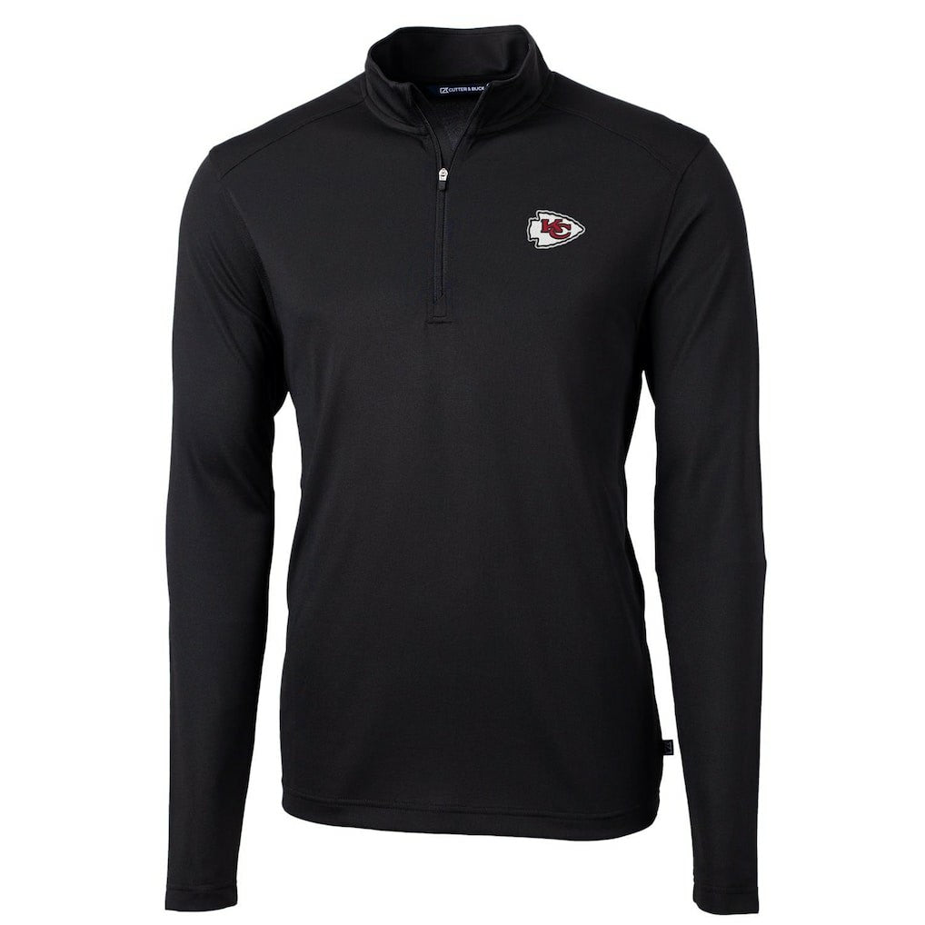 Kansas City Chiefs  Cutter & Buck Virtue Eco Pique Recycled Quarter-Zip Pullover Jacket