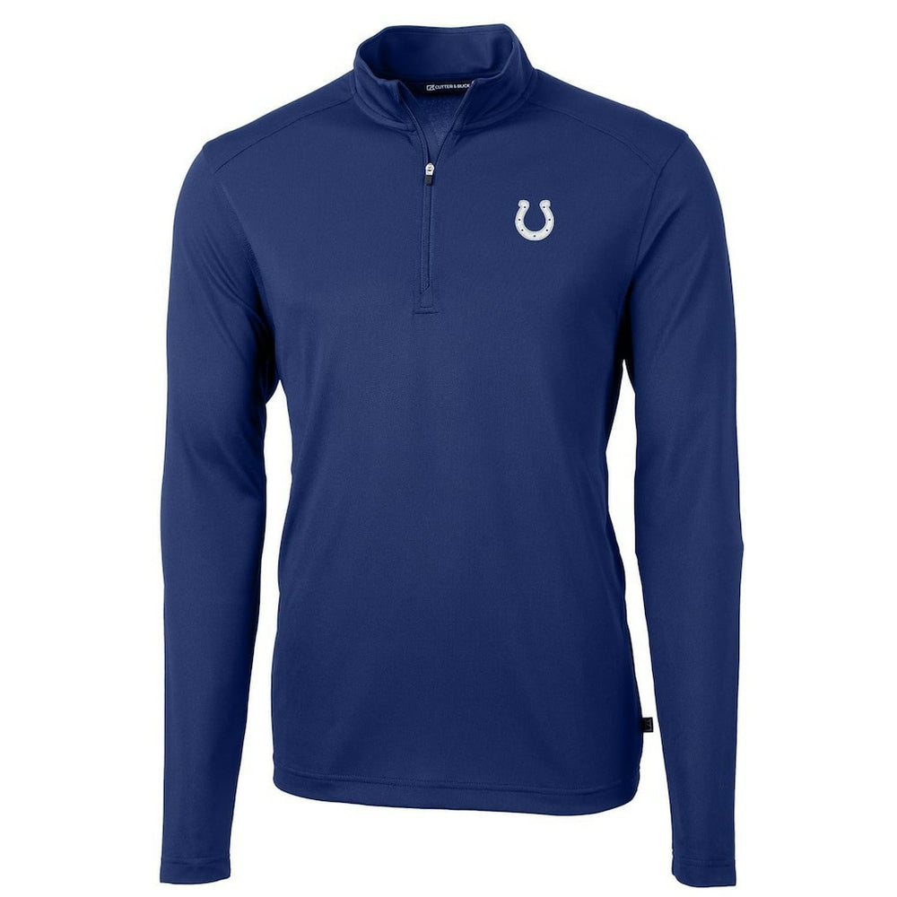 Indianapolis Colts  Cutter & Buck Virtue Eco Pique Recycled Quarter-Zip Pullover Jacket
