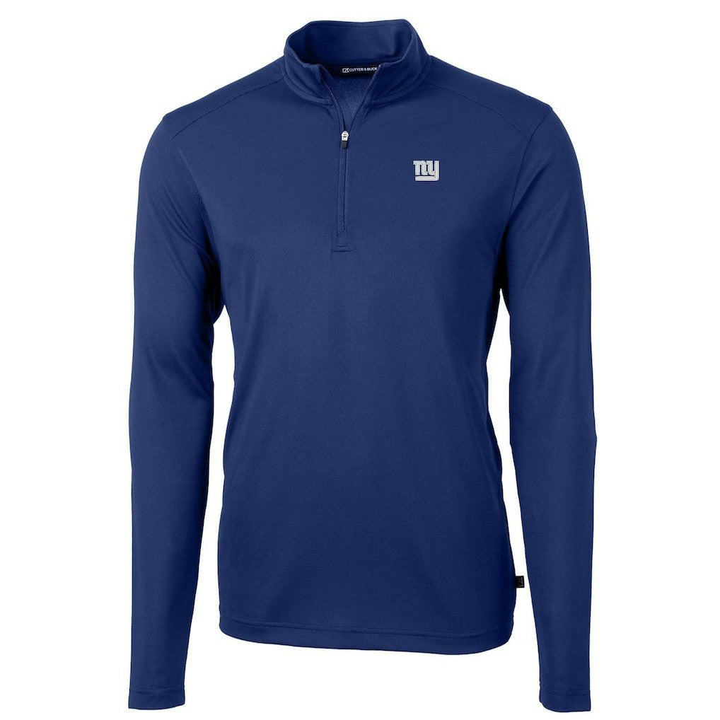New York Giants  Cutter & Buck Virtue Eco Pique Recycled Quarter-Zip Pullover Jacket