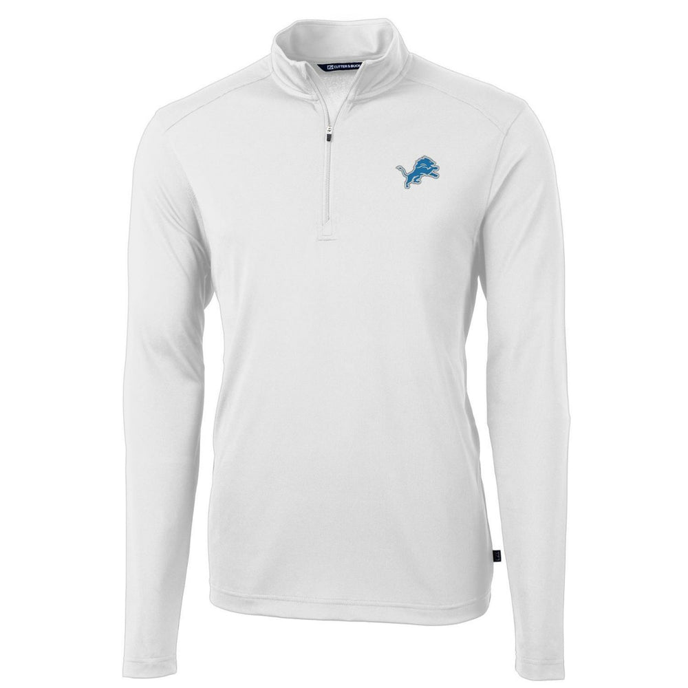 Detroit Lions  Cutter & Buck Virtue Eco Pique Recycled Quarter-Zip Pullover Jacket