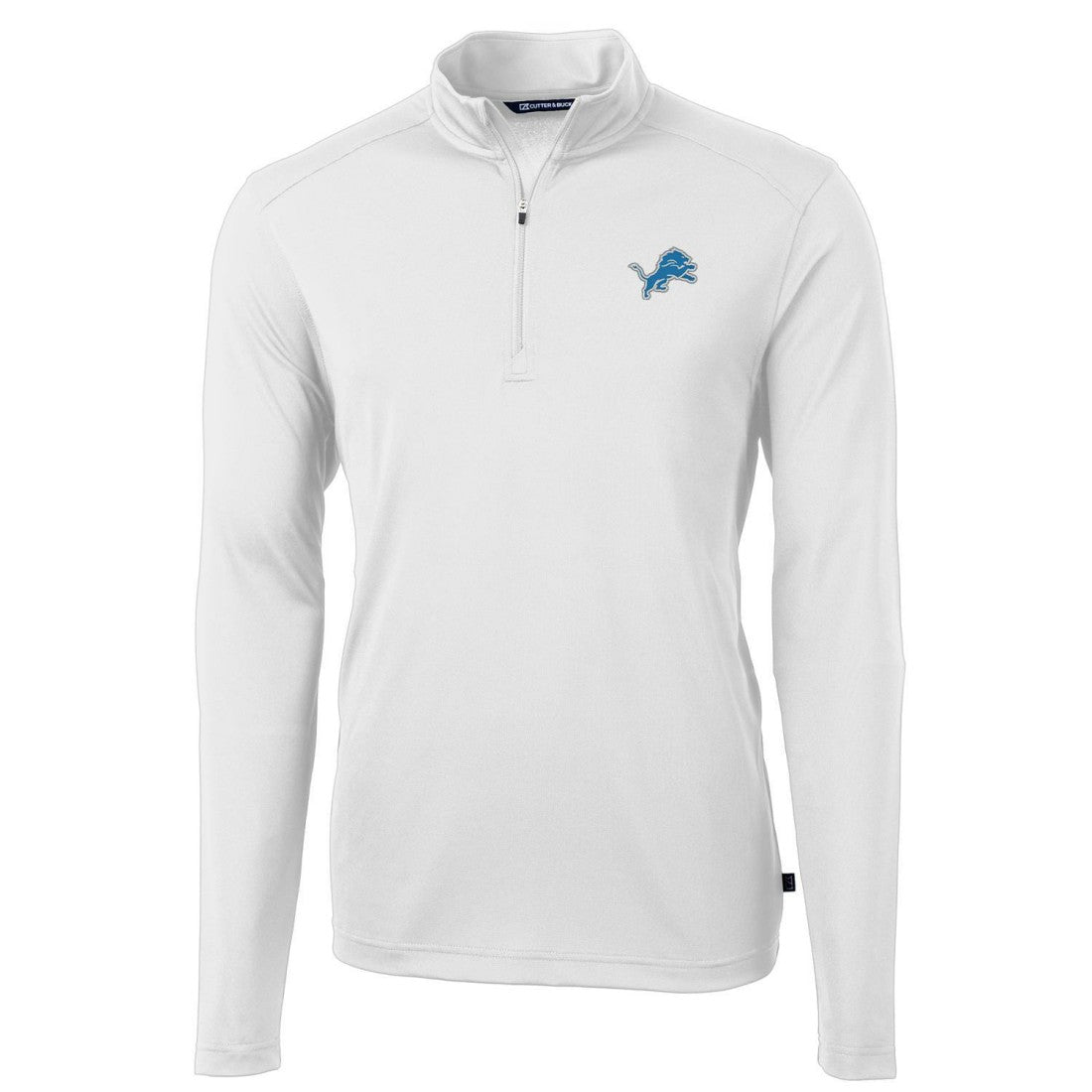 Detroit Lions  Cutter & Buck Virtue Eco Pique Recycled Quarter-Zip Pullover Jacket