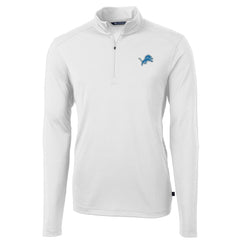 Detroit Lions  Cutter & Buck Virtue Eco Pique Recycled Quarter-Zip Pullover Jacket
