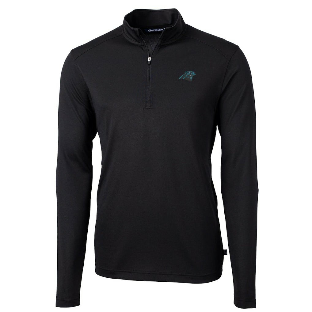 Carolina Panthers  Cutter & Buck Virtue Eco Pique Recycled Quarter-Zip Pullover Jacket