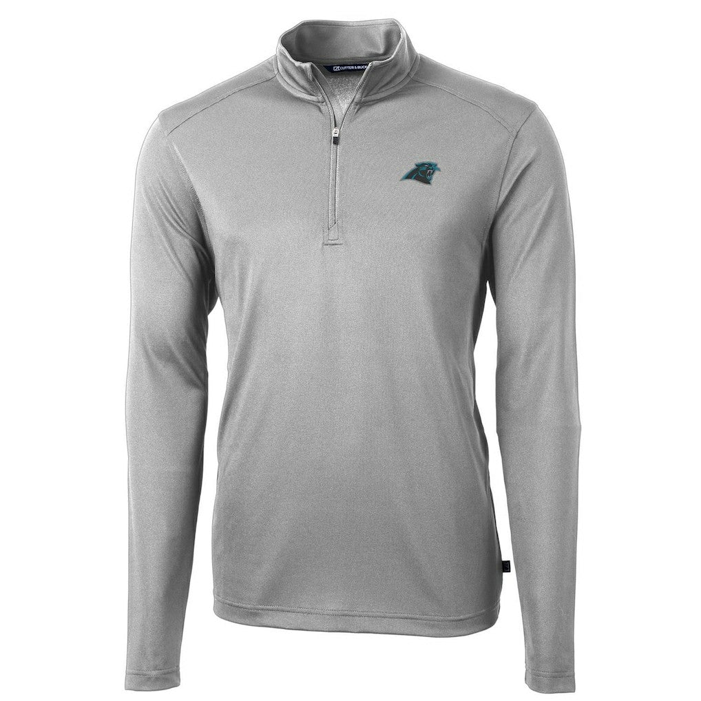 Carolina Panthers  Cutter & Buck Virtue Eco Pique Recycled Quarter-Zip Pullover Jacket
