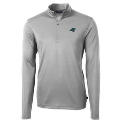 Carolina Panthers  Cutter & Buck Virtue Eco Pique Recycled Quarter-Zip Pullover Jacket