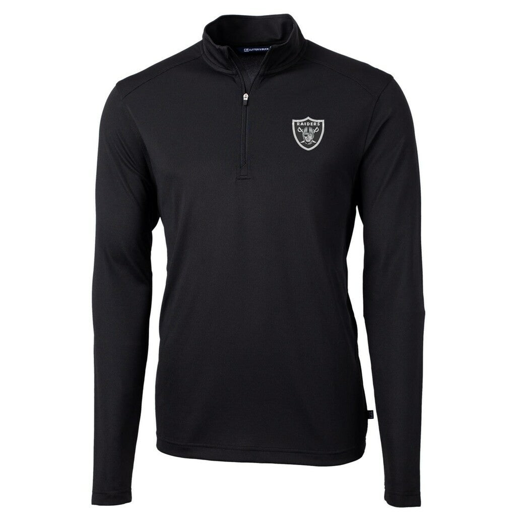 Las Vegas Raiders  Cutter & Buck Virtue Eco Pique Recycled Quarter-Zip Pullover Jacket