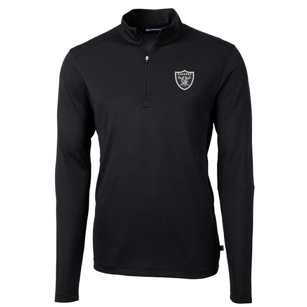 Las Vegas Raiders  Cutter & Buck Virtue Eco Pique Recycled Quarter-Zip Pullover Jacket