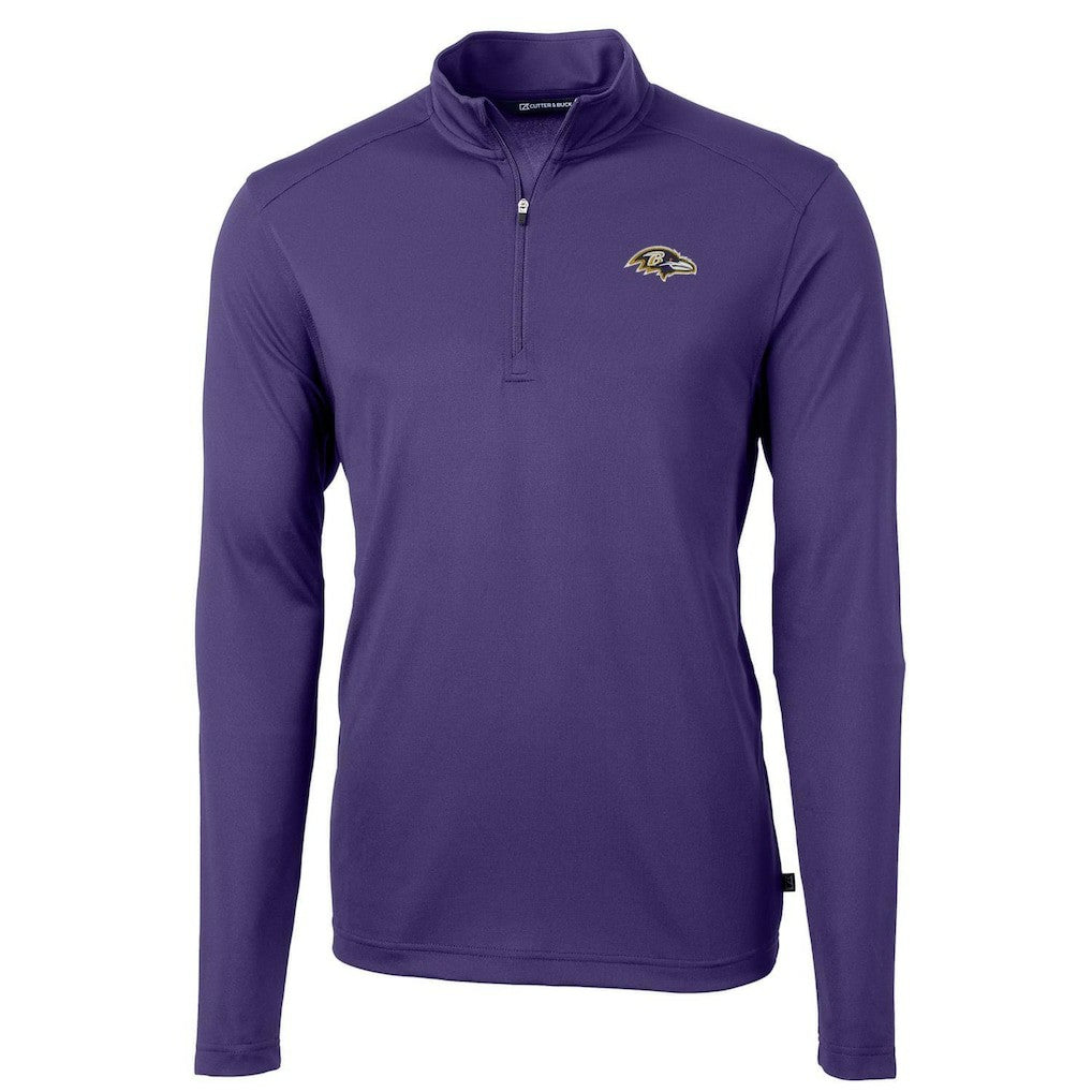 Baltimore Ravens  Cutter & Buck Virtue Eco Pique Recycled Quarter-Zip Pullover Jacket