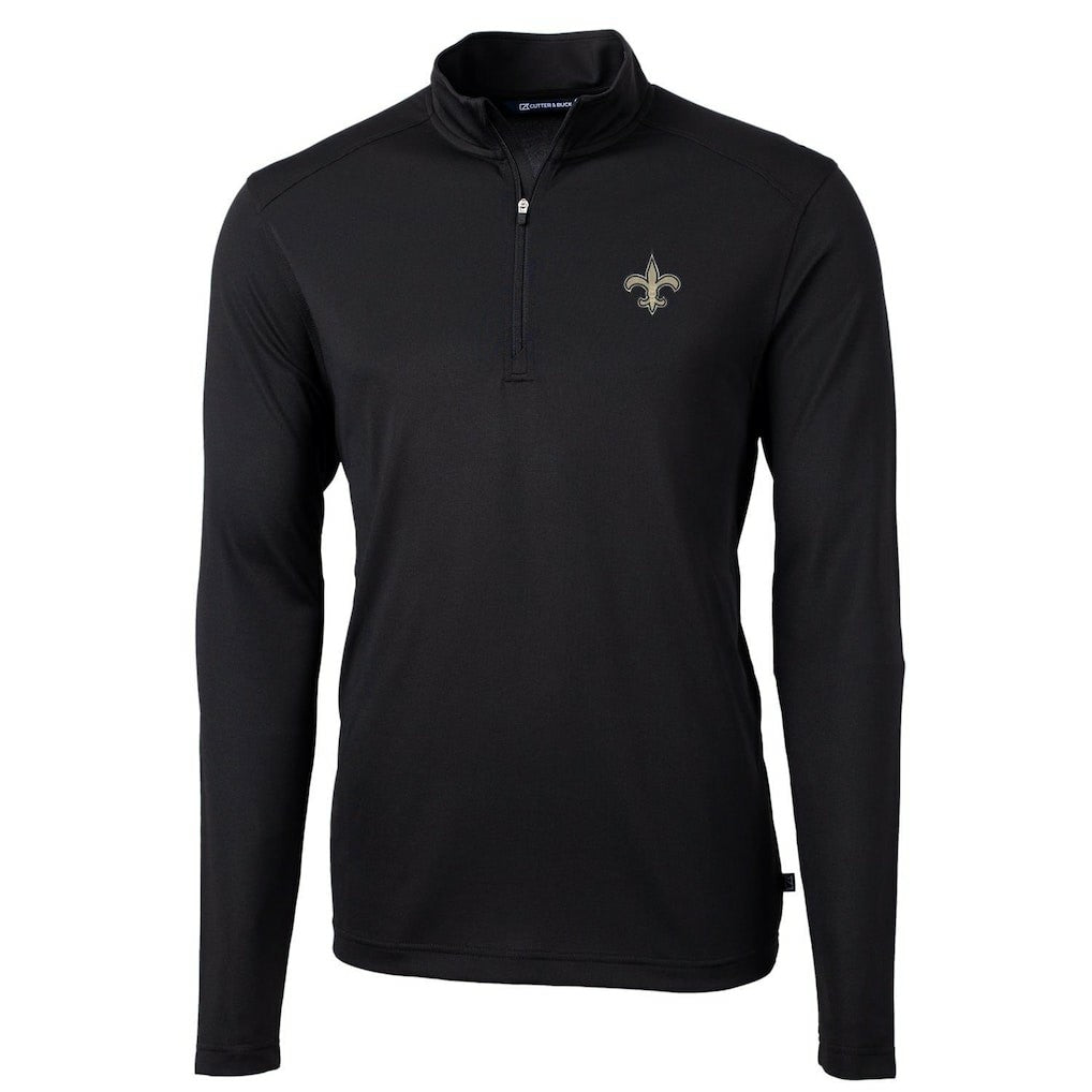 New Orleans Saints  Cutter & Buck Virtue Eco Pique Recycled Quarter-Zip Pullover Jacket