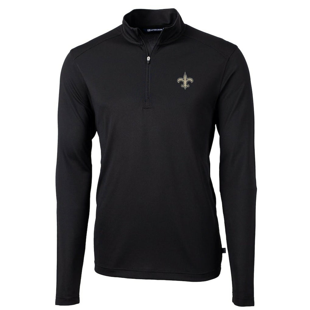 New Orleans Saints  Cutter & Buck Virtue Eco Pique Recycled Quarter-Zip Pullover Jacket