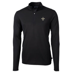 New Orleans Saints  Cutter & Buck Virtue Eco Pique Recycled Quarter-Zip Pullover Jacket