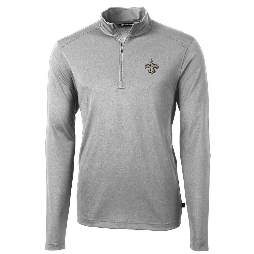 New Orleans Saints  Cutter & Buck Virtue Eco Pique Recycled Quarter-Zip Pullover Jacket