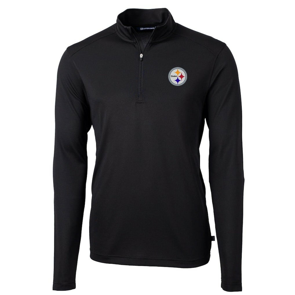 Pittsburgh Steelers  Cutter & Buck Virtue Eco Pique Recycled Quarter-Zip Pullover Jacket