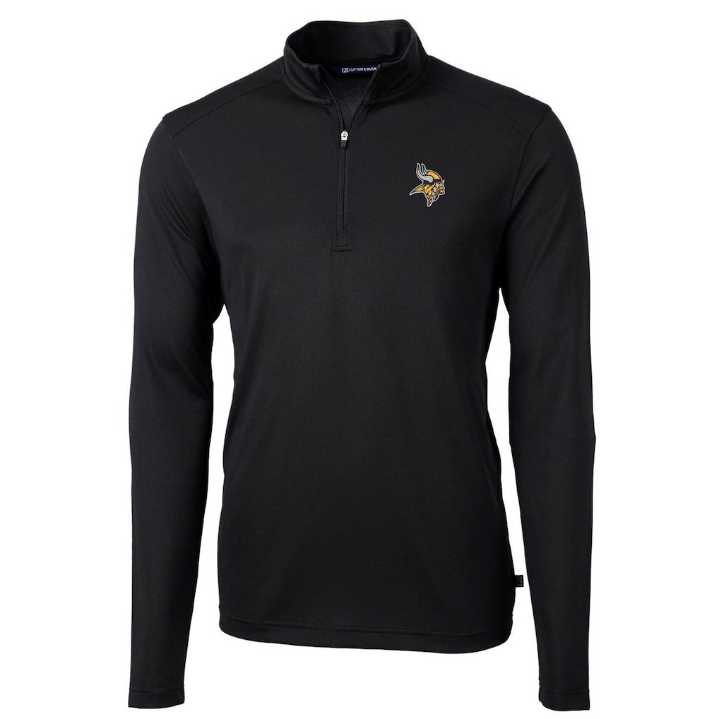 Minnesota Vikings  Cutter & Buck Virtue Eco Pique Recycled Quarter-Zip Pullover Jacket
