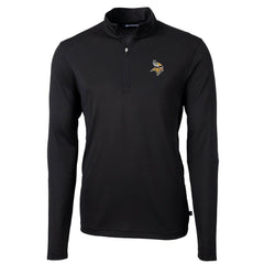 Minnesota Vikings  Cutter & Buck Virtue Eco Pique Recycled Quarter-Zip Pullover Jacket