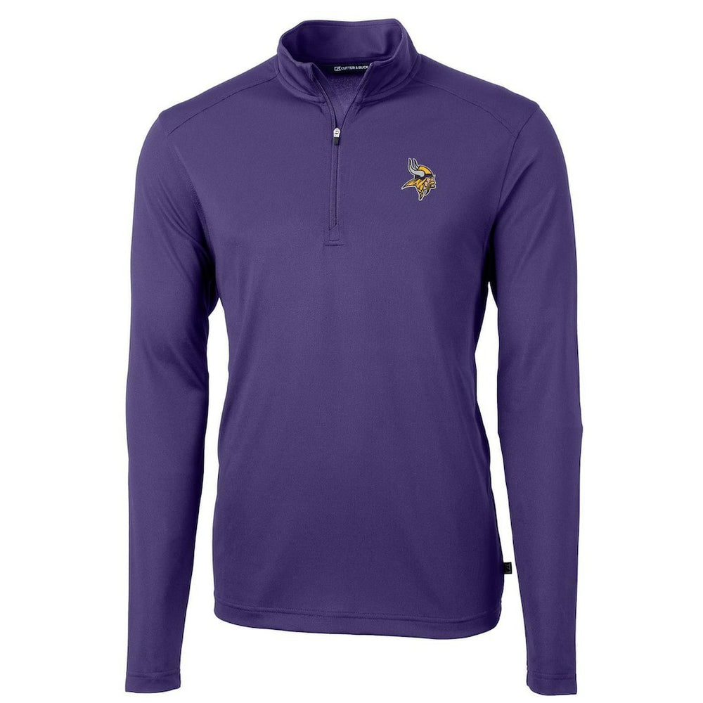 Minnesota Vikings  Cutter & Buck Virtue Eco Pique Recycled Quarter-Zip Pullover Jacket