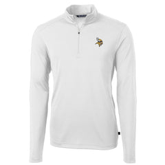 Minnesota Vikings  Cutter & Buck Virtue Eco Pique Recycled Quarter-Zip Pullover Jacket