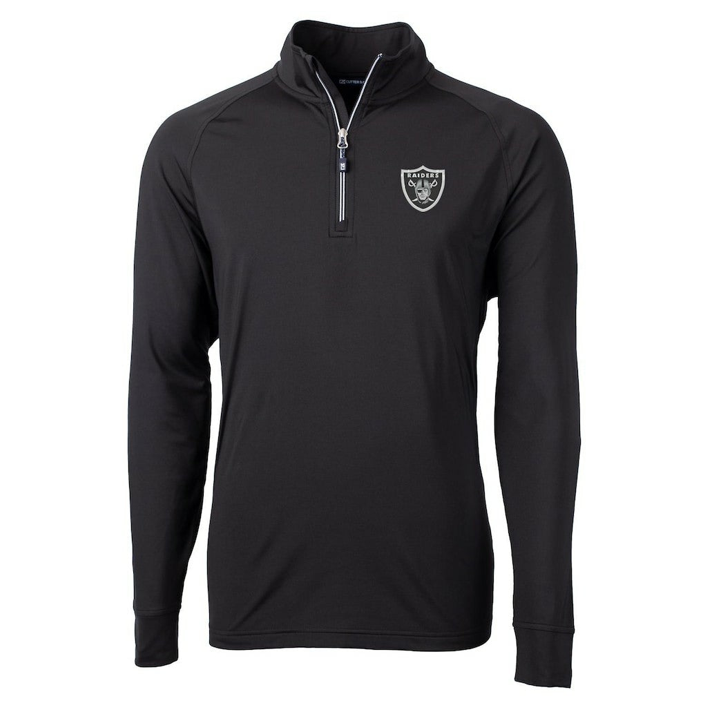 Las Vegas Raiders  Cutter & Buck Big & Tall Adapt Eco Knit Quarter-Zip Pullover Jacket