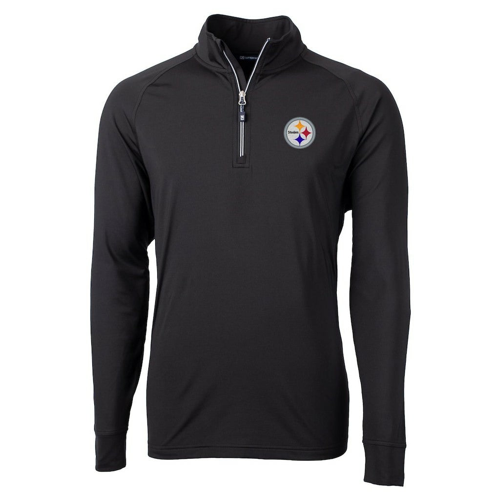 Pittsburgh Steelers  Cutter & Buck Big & Tall Adapt Eco Knit Quarter-Zip Pullover Jacket