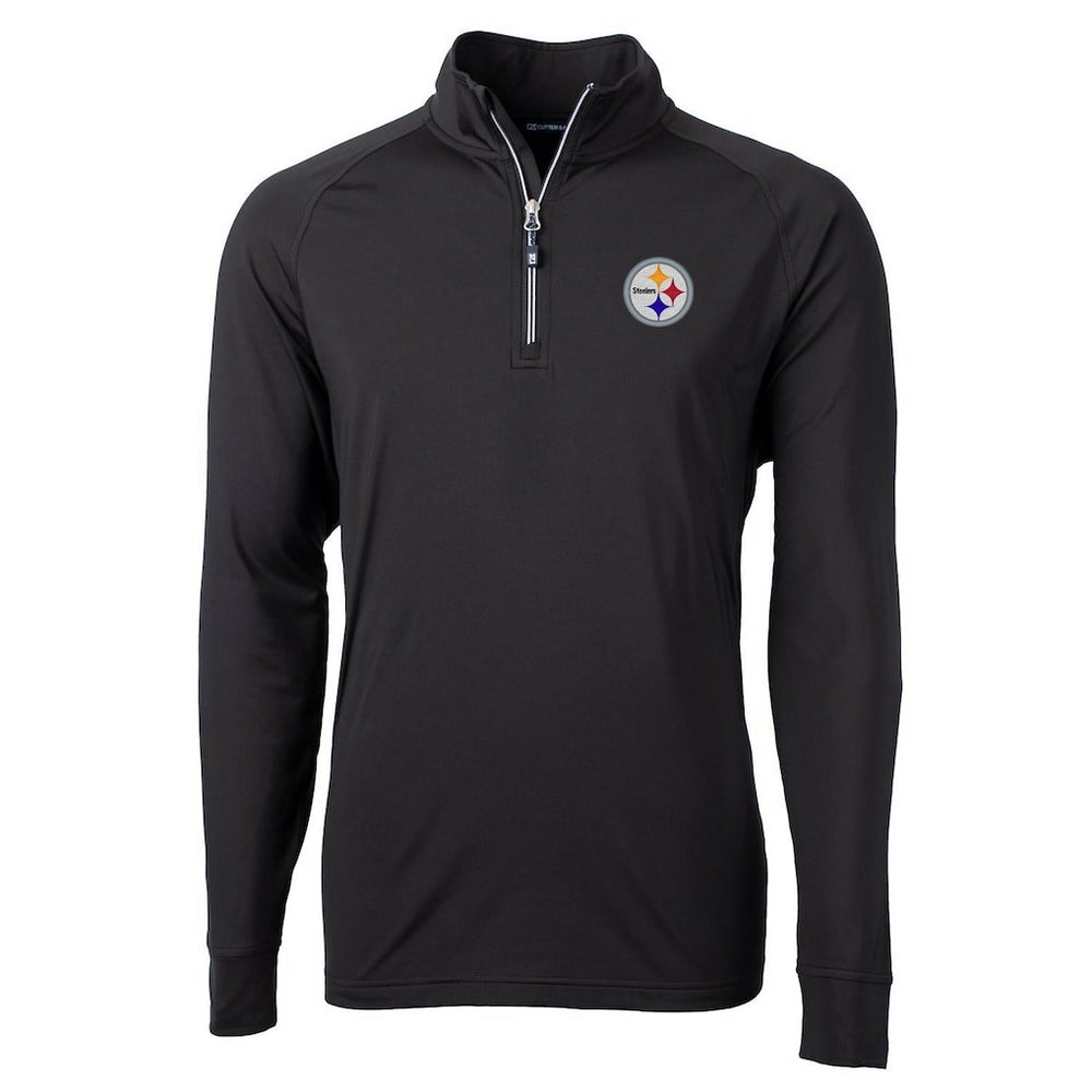 Pittsburgh Steelers  Cutter & Buck Big & Tall Adapt Eco Knit Quarter-Zip Pullover Jacket