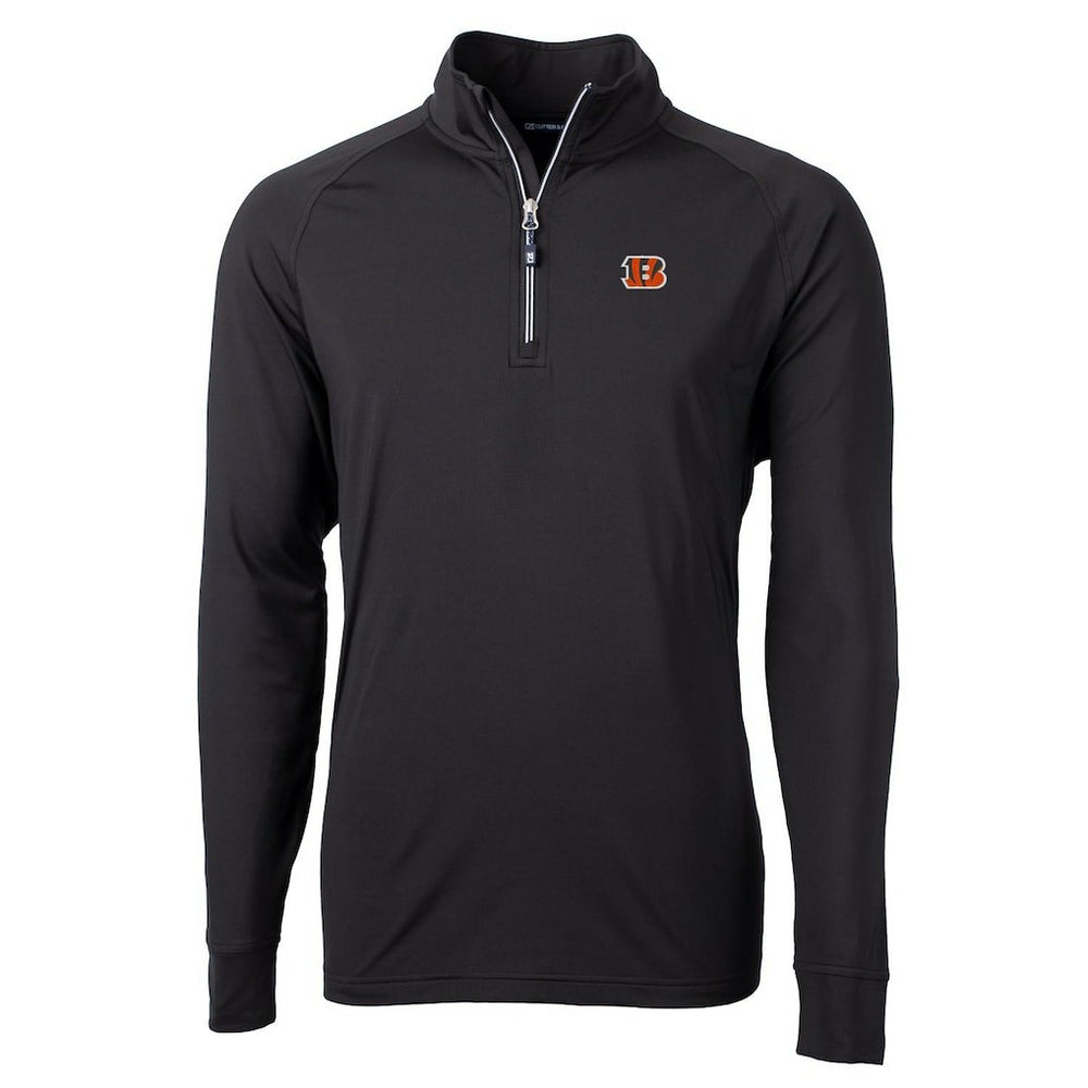 Cincinnati Bengals  Cutter & Buck Big & Tall Adapt Eco Knit Quarter-Zip Pullover Jacket